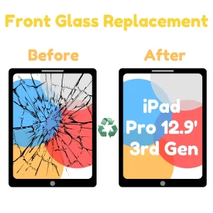 Front Glass Replacement iPad Pro 12.9 3rd gen A1876, A2014, A1895, A1983 2018